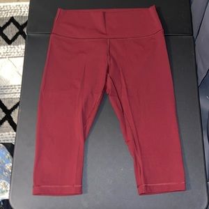 Lululemon Burgundy Yoga Pants